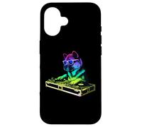 American Akita DJ Music Party Amoureux des Chiens Coque pour iPhone 16