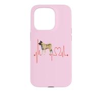 American Akita Dog Heartbeat EKG Lifeline Pet Lover Style Coque pour iPhone 15 Pro