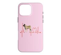 American Akita Dog Heartbeat EKG Lifeline Pet Lover Style Coque pour iPhone 16 Pro Max
