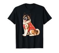 American Akita Dog Mom | I Love Mom Cute Puppy T-Shirt