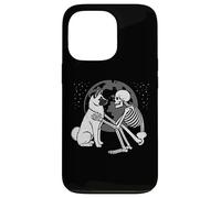 American Akita Squelette Moon Halloween Dog Lover Coque pour iPhone 13 Pro
