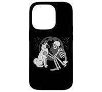 American Akita Squelette Moon Halloween Dog Lover Coque pour iPhone 14 Pro