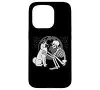 American Akita Squelette Moon Halloween Dog Lover Coque pour iPhone 15 Pro