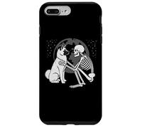 American Akita Squelette Moon Halloween Dog Lover Coque pour iPhone 7 Plus/8 Plus