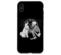American Akita Squelette Moon Halloween Dog Lover Coque pour iPhone XS Max