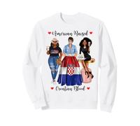 American and Croate Blood Black Femmes Sweatshirt