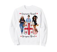 American and Georgian Blood Black Femmes Sweatshirt