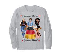 American and German Blood Black Femmes Manche Longue