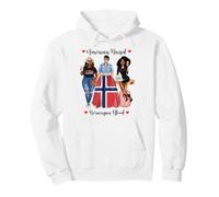 American and Norweigna Blood Black Femme Sweat à Capuche