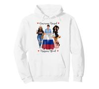 American and Russian Blood Black Femmes Sweat à Capuche