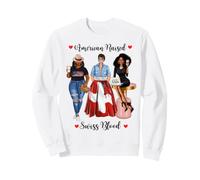 American and Swiss Blood Black Femmes Sweatshirt