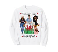 American and Welsh Blood Black Femmes Sweatshirt