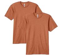 American Apparel Blend Track T-Shirt, Style Gtr401, 2-Pack, Tri-Rust (Lot de 2), Mixte