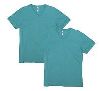 American Apparel CVC V-Neck T-Shirt, Style G2006CVC, Heather Arctic (2-Pack)