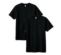 American Apparel Heavyweight Cotton T-Shirt, Style G1301/G1301GD, Multipack, Black (2-Pack), 2X-Large