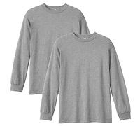American Apparel Long Sleeve T-Shirt, Style G1304, 2-Pack, Gris chiné (Lot de 2), Mixte