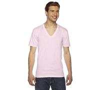 American Apparel - Maillot en fin jersey - Manches courtes - Col en V - Pour homme - Rose - Taille XS