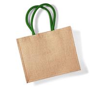 Westford Mill Sac à provisions en jute, 21 litres BC1542 (Taille unique) (Nature /Vert)