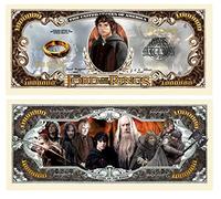 American Art Classics Le Seigneur des Anneaux Million Dollar Bills - Lot de 50 - Cadeau idéal pour les fans de cette série de films classiques