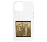 American Art Squelette Crânes effrayants Graphique gothique effrayant Coque pour iPhone 15