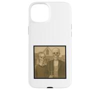 American Art Squelette Crânes effrayants Graphique gothique effrayant Coque pour iPhone 15 Plus