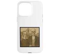 American Art Squelette Crânes effrayants Graphique gothique effrayant Coque pour iPhone 15 Pro Max