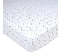 American Baby Company Drap-Housse en Zigzag Bleu