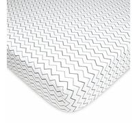 American Baby Company Drap-Housse pour Berceau Gris Zig Zag