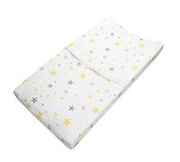 American Baby Company Housse de table à langer imprimée 100 % coton et profilée, compatible avec Mika Micky Moïse, étoiles jaunes dorées, pour garçons et filles