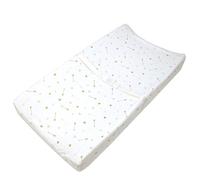 American Baby Company Imprimé 100 % coton naturel Jersey Tricot ajusté Contouré Housse de coussin de table changeante, flèches dorées scintillantes/roses, doux et respirant, pour les filles