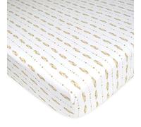 American Baby Company Printed Jersey Drap-Housse pour Berceau, Coton, Plumes Taupe, Pack of 1