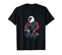 American Biker Eagle Debout Fier sur la Route Ouverte T-Shirt