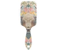American Bison Flower Brosse à cheveux antistatique avec trous Conçu pour la perte de cheveux avec poignée ergonomique cepillo anti frisottis para cabello