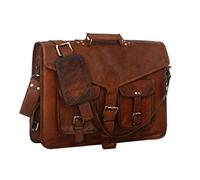 american blue Messenger en Cuir pour Hommes, Ordinateur Portable, Porte-Documents, Cartable, épaule, Bureau, université Sac 15 Pouces