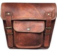 American Blue Pochette Latérale en Cuir | Sacoche de Moto pour Guidon | Sac de Voyage pour Vélo 28 x 7,6 x 22,9 cm