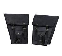 american blue Sac de Moto en Cuir de Couleur Noire Sac de vélo en Fait à la Main Sacs de Sacoche Sac de Selle de vélo en Cadeau d'anniversaire Hommes (Ensemble de 2 Sacs)
