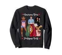 American Born Portuguese Roots Noir Femme Africaine Sweatshirt