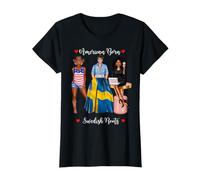 American Born Swedish Roots Noir Femme Africaine T-Shirt