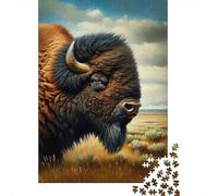American Buffalo Wall Art Print Plaque en Métal Rustique 52x38cm/1000pcs pour L’Atelier, Présent De Noël pour Les Collectionneurs De Déco Rustique
