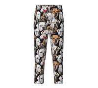 American Bulldog Head Print Casual Wear Home Relaxation Soft Pyjama Pants Women Men Pants Theme Party, Noir , L(14-16)