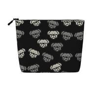 American Bulldog Head - Trousse de maquillage de voyage polyvalente, idéale pour les routines quotidiennes et les voyages d'affaires, Noir , Taille unique, Trousse de toilette
