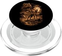 American Bully Howling Moon Dog Fantasy Forrest Wilderness PopSockets PopGrip pour MagSafe