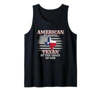 American by Birth Texan by The Grace of God Drapeau du Texas Débardeur