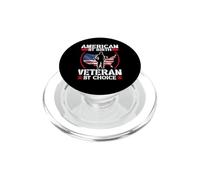 American by Birth Veteran by Choice Drapeau américain Journée des Anciens Combattants PopSockets PopGrip pour MagSafe