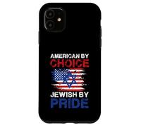 American by Choice Jewish by Pride Statement Design Coque pour iPhone 11