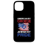American by Choice Jewish by Pride Statement Design Coque pour iPhone 13