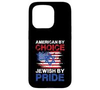 American by Choice Jewish by Pride Statement Design Coque pour iPhone 15 Pro