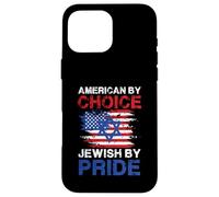 American by Choice Jewish by Pride Statement Design Coque pour iPhone 16 Pro Max