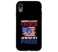 American by Choice Jewish by Pride Statement Design Coque pour iPhone XR