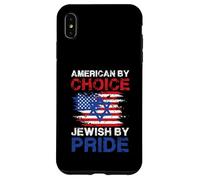 American by Choice Jewish by Pride Statement Design Coque pour iPhone XS Max